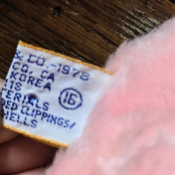 Dakin Vintage 1978 Pink Small Cute Plush Hippo Stuffed Animal - Picture 5 of 15